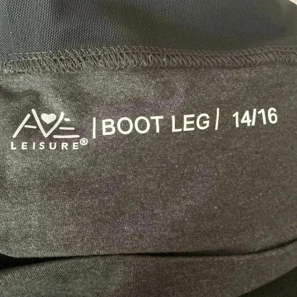 AVE Leisure charcoal gray Cotton knit boot leg legging pants - Picture 6 of 10